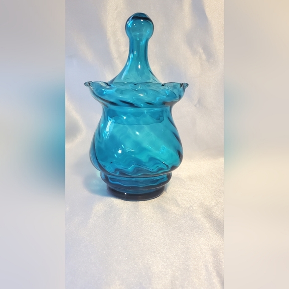 Vintage Epothecary Jar Empoli Style Turquoise - Picture 5 of 16